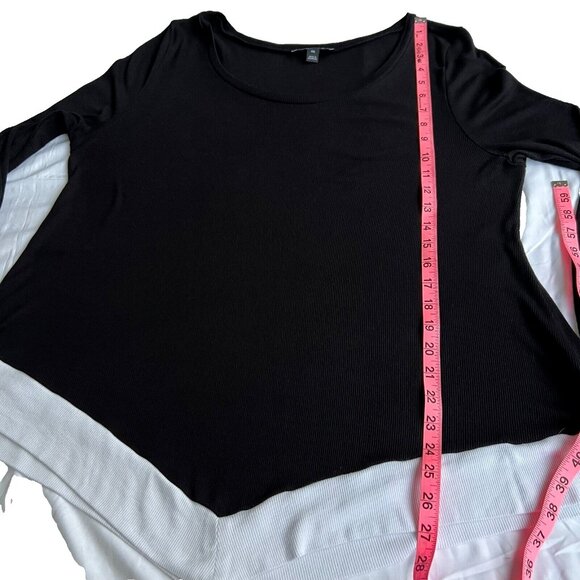 INC Womens Black Chevron Contrast Trim Pullover Tunic Sweater Top XXL BHFO 1313 - Picture 12 of 16